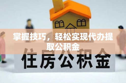 南郊掌握技巧，轻松实现代办提取公积金
