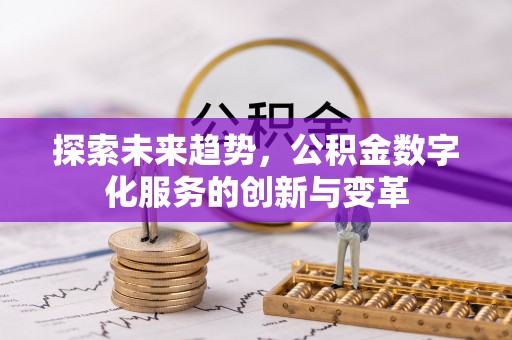 南郊探索未来趋势，公积金数字化服务的创新与变革
