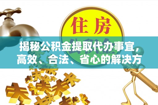 南郊揭秘公积金提取代办事宜，高效、合法、省心的解决方案