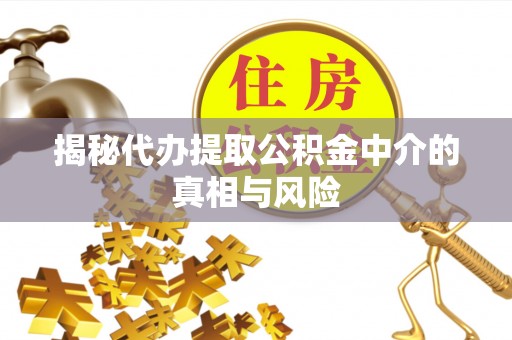 南郊揭秘代办提取公积金中介的真相与风险