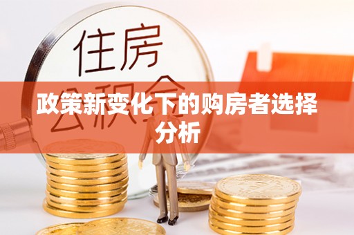 南郊政策新变化下的购房者选择分析