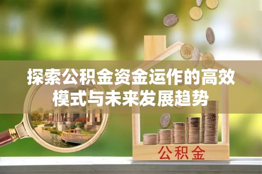 南郊探索公积金资金运作的高效模式与未来发展趋势
