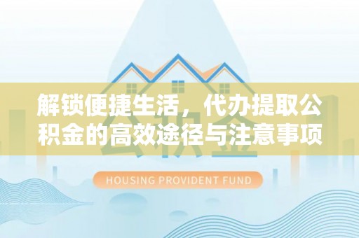 南郊解锁便捷生活，代办提取公积金的高效途径与注意事项