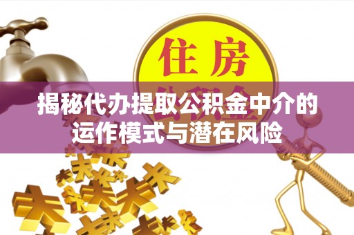 南郊揭秘代办提取公积金中介的运作模式与潜在风险